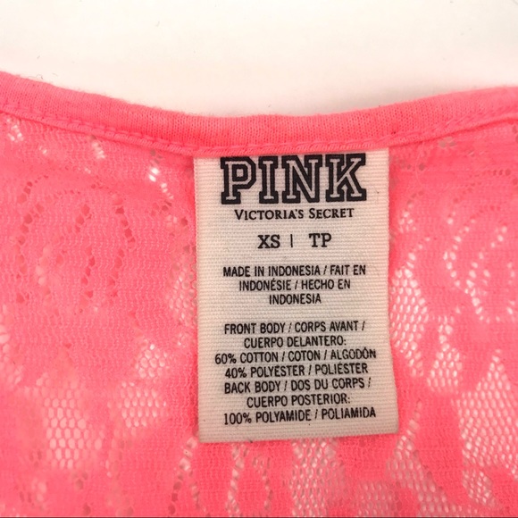 🌵 PINK Victorias Secret XS Crop Top Tied Knot VS - Picture 2 of 4